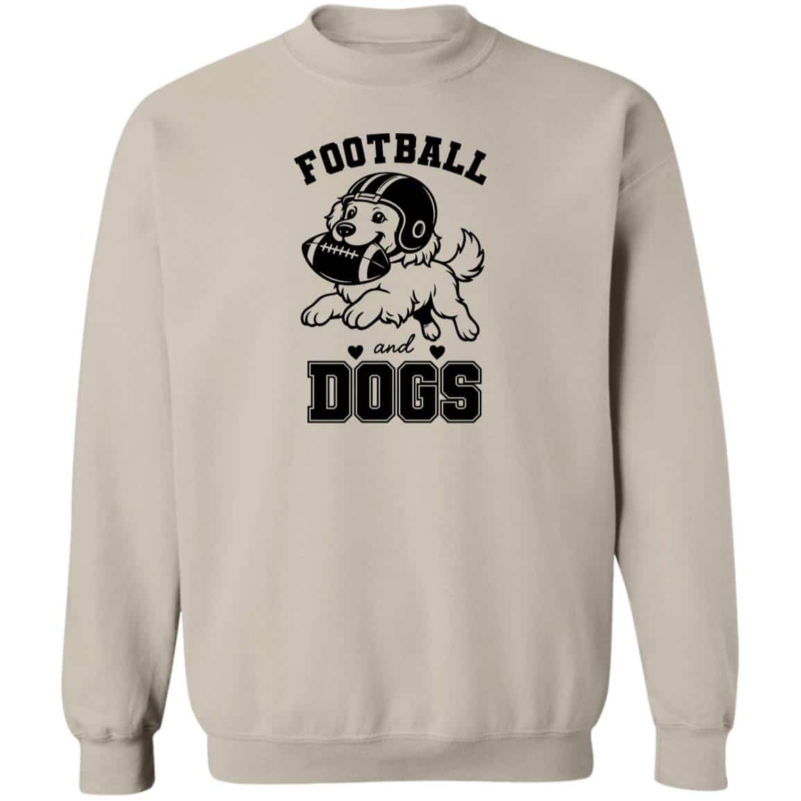 Football And Dogs Sweatshirt Sand