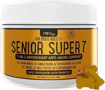 iHeartDogs Senior Super 7 Daily Dog Multivitamin - 7-in-1 Vitamin