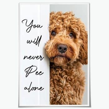 Funny Bathroom Wall Art Goldendoodle