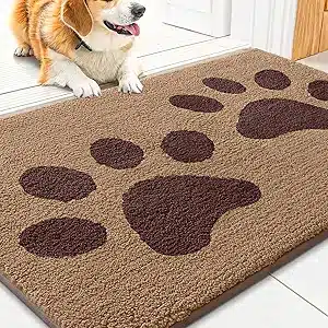 Smiry Dog Door Mat for Muddy Paws