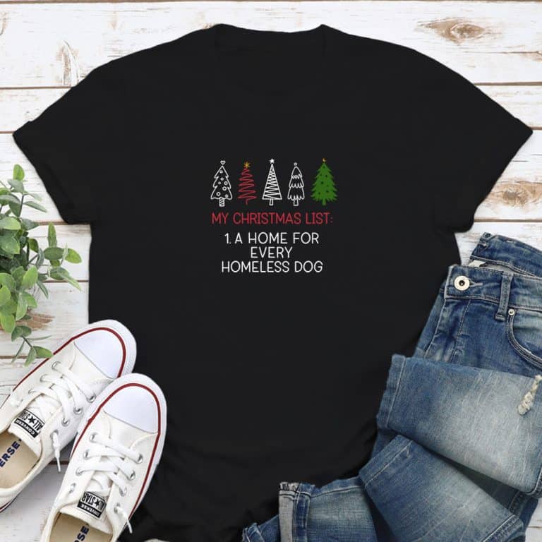My Christmas List Standard Tee Black