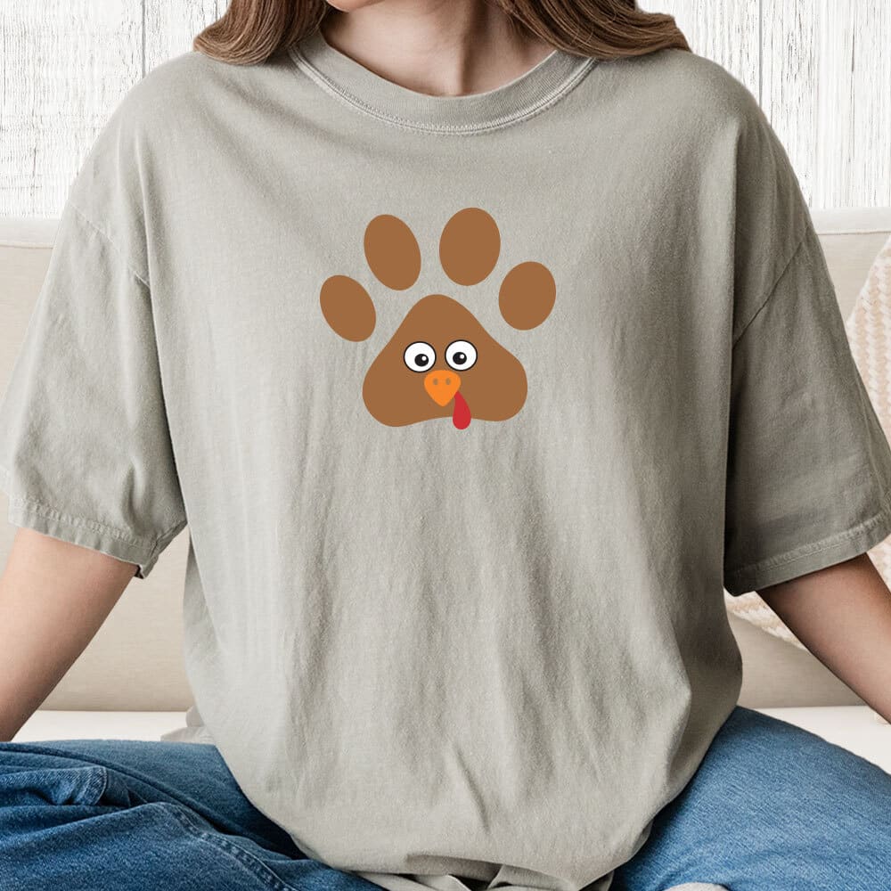 Comfort Colors Turkey Paw Vintage Washed Tee - Sandstone