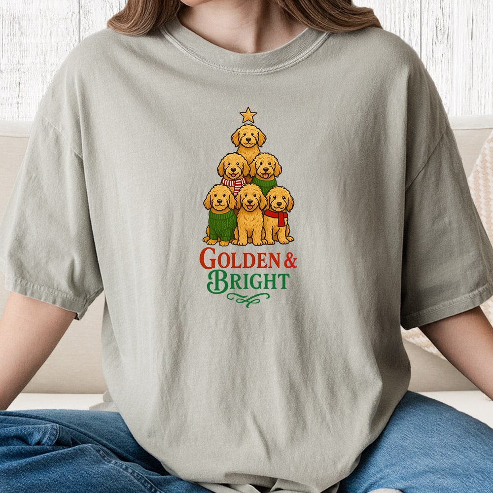 Comfort Colors Golden & Bright Doodle Vintage Washed Tee - Sandstone