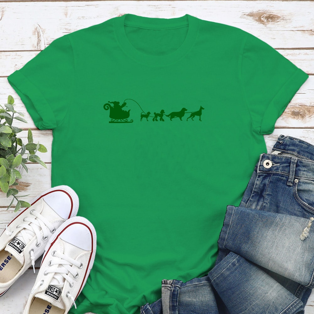 Santa’s Reindogs Standard Tee Irish Green