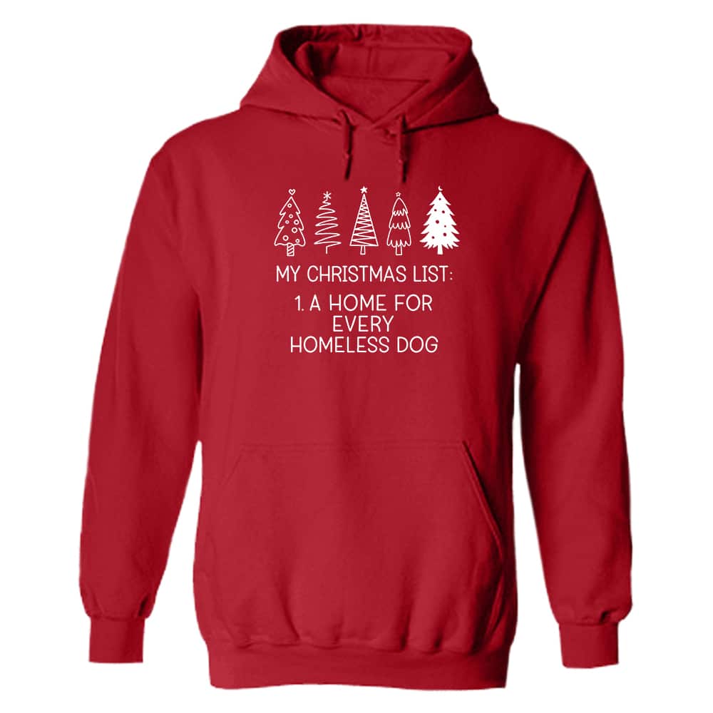 My Christmas List Hoodie Red