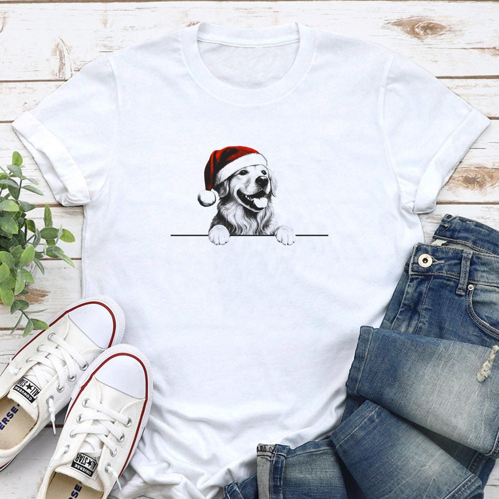 Santa’s Goodest Boy Standard Tee White