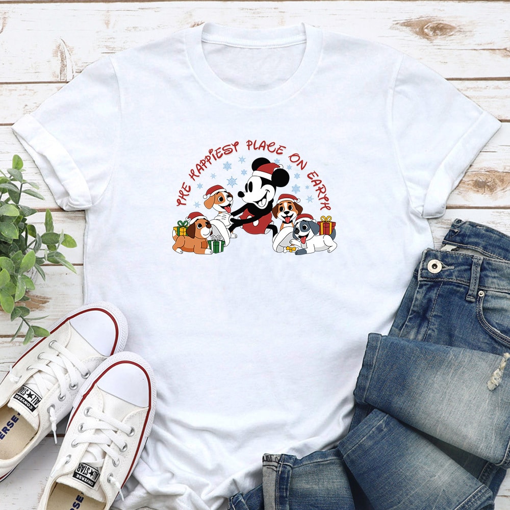 Happiest Place On Earth Holiday Standard Tee White