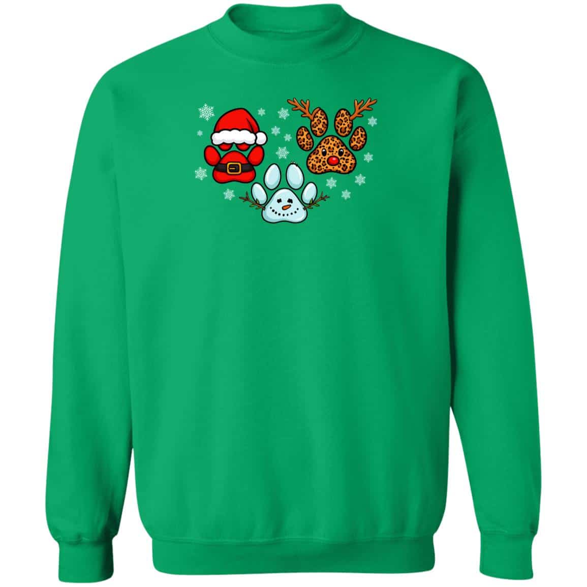 Fun Holiday Paws Sweatshirt Irish Green
