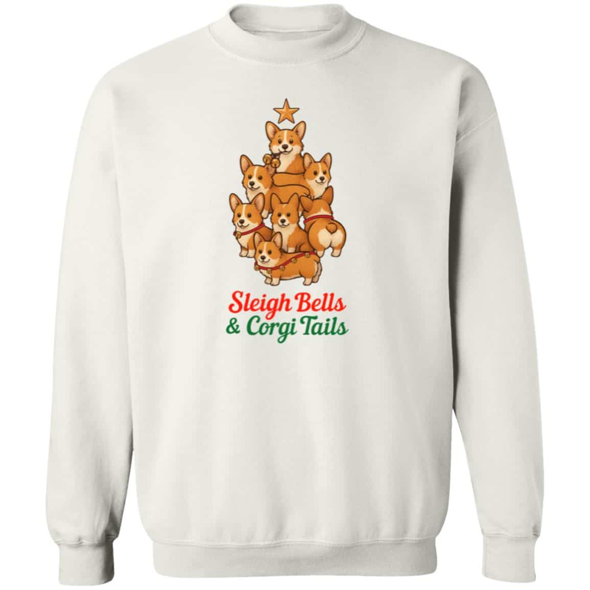 Sleigh Bells & Corgi Tails Sweatshirt White