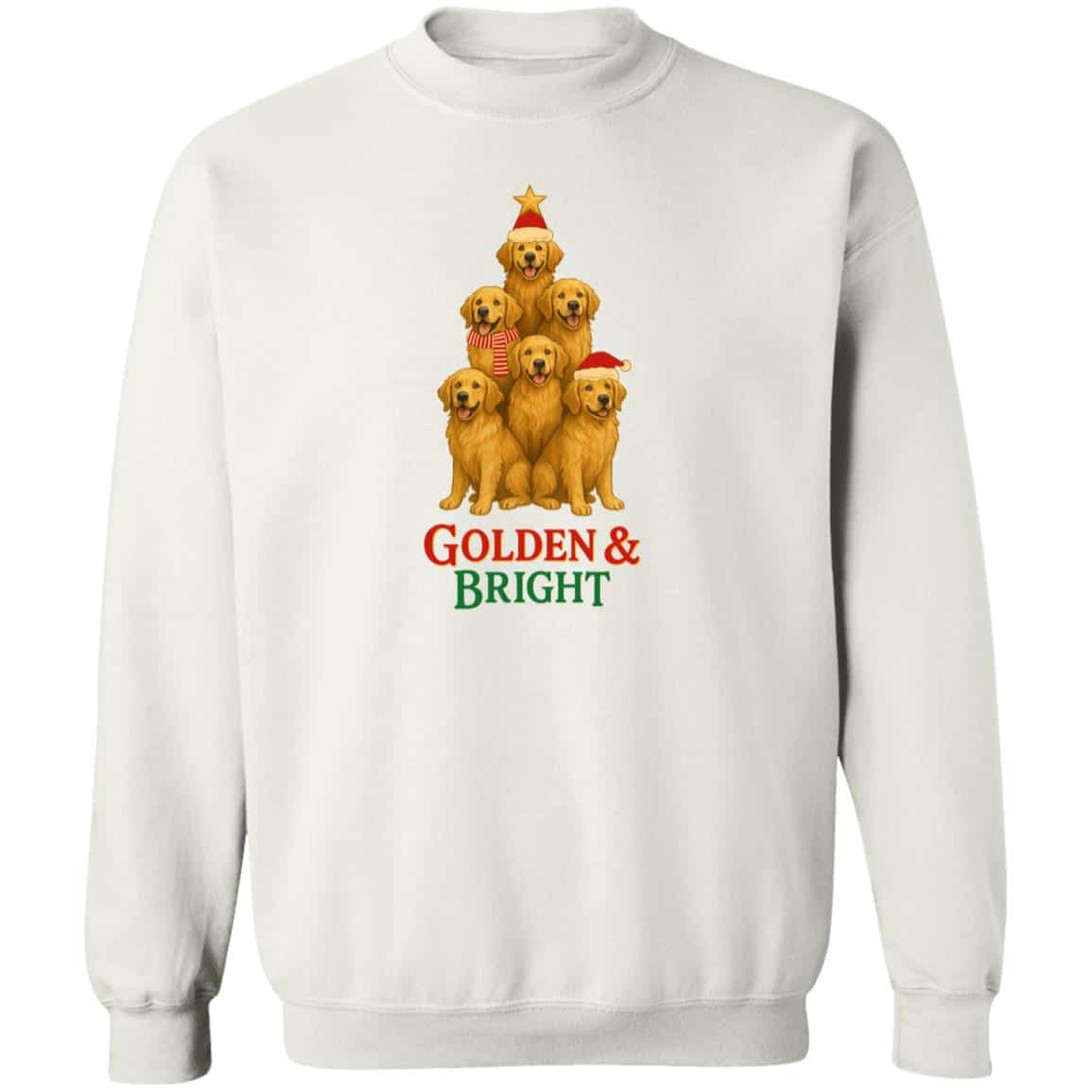 Golden & Bright Golden Retriever Sweatshirt White