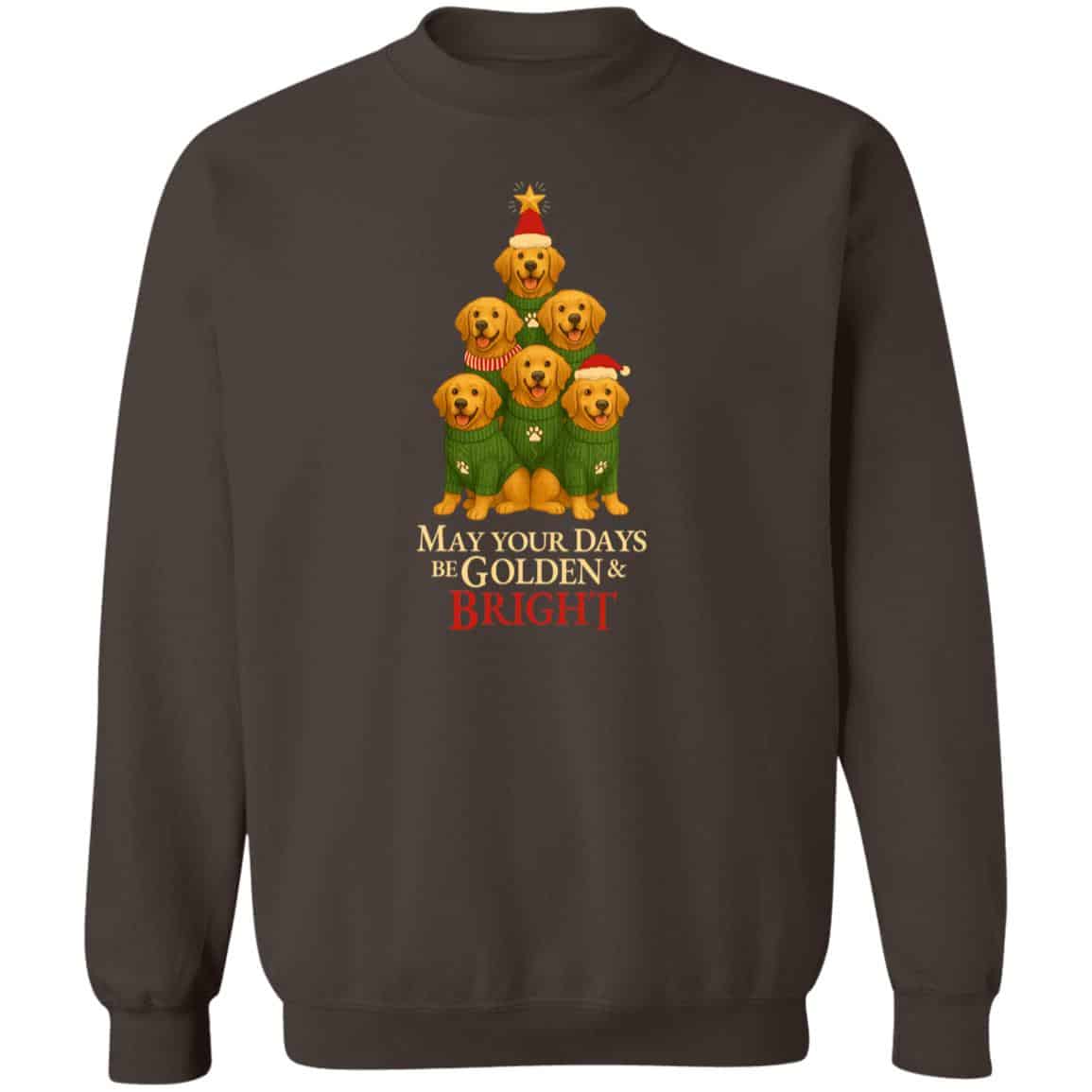 Christmas Golden Days Sweatshirt Brown