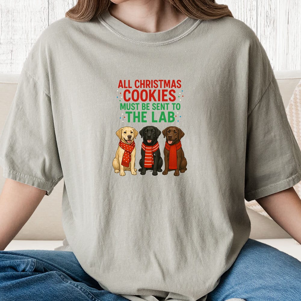 Comfort Colors Christmas Cookies Vintage Washed Tee - Sandstone