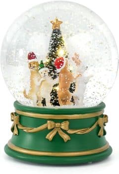 Snow Globe Pink Sofa/Dog and Cat Snowglobe