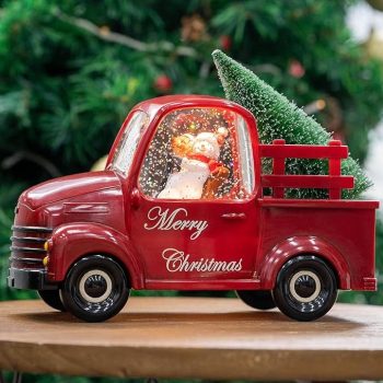 Xindian Musical Red Truck Snow Globe