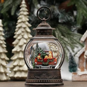 Dog Snow Globe Lighted Christmas Decorations