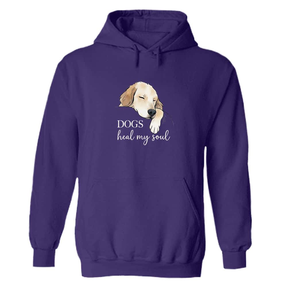 Dogs Heal My Soul - Retriever Hoodie Purple