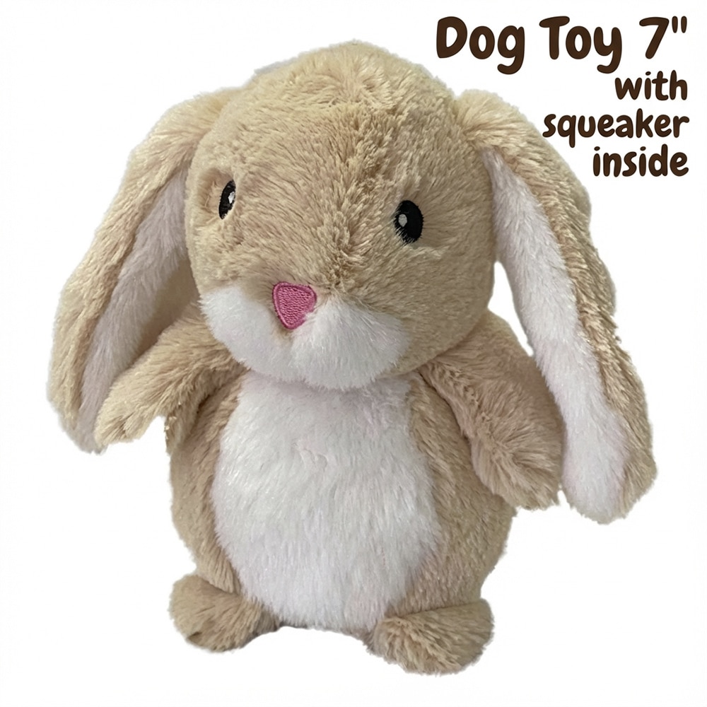 Image of Floppy Bunny Squeaker Dog Toy – Helps Feed Hungry Shelter Dogs in Need
