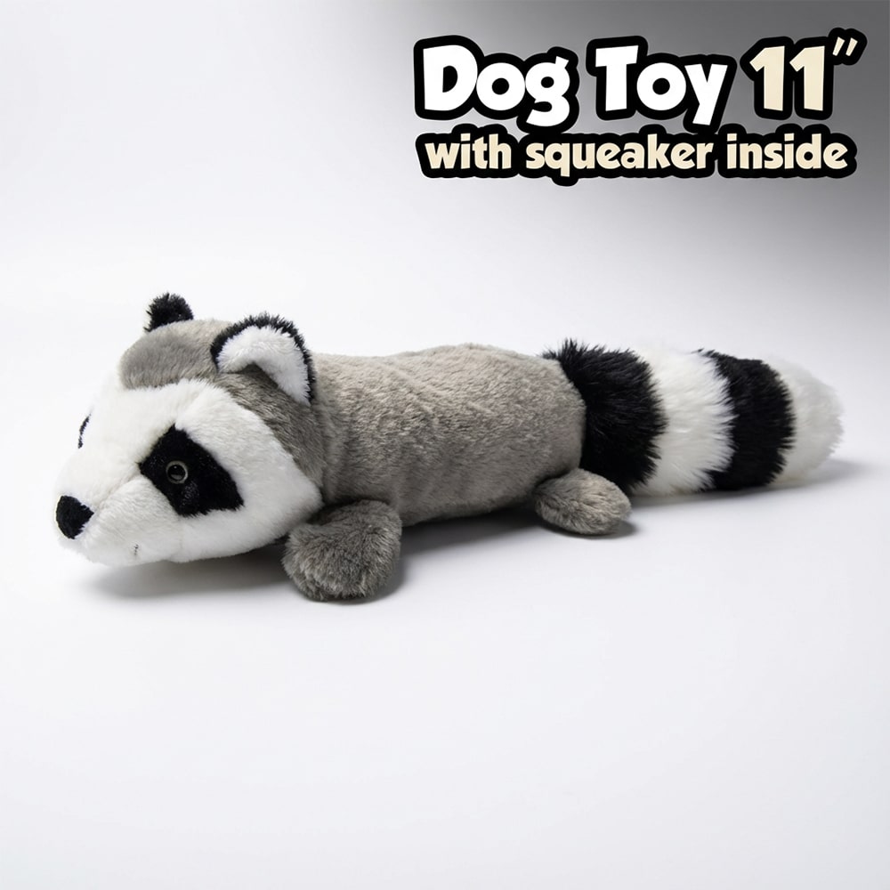 Image of Bandit Raccoon Squeaker Dog Toy – Helps Feed Hungry Shelter Dogs in Need