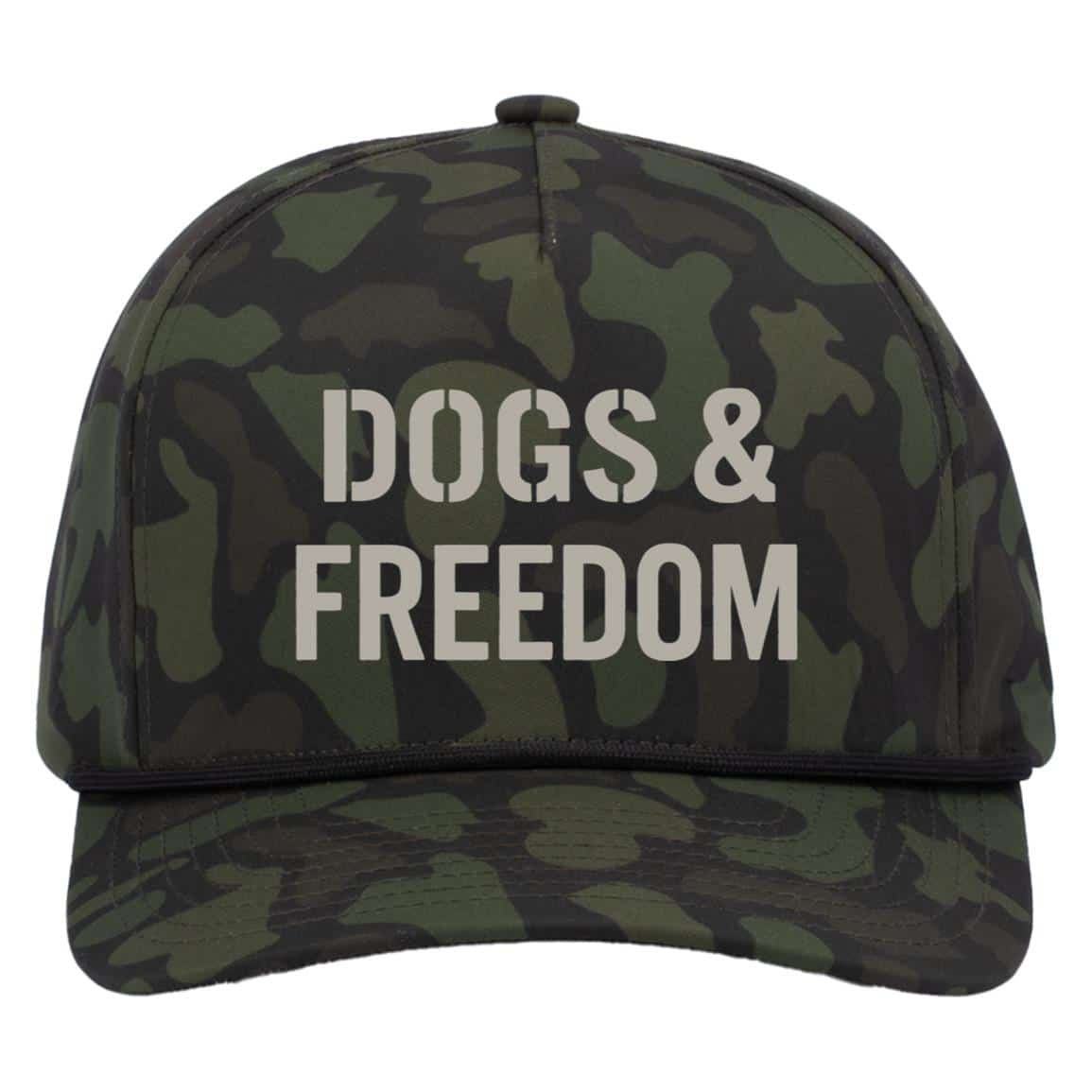 Dogs & Freedom Camo 5-Panel Trucker Cap
