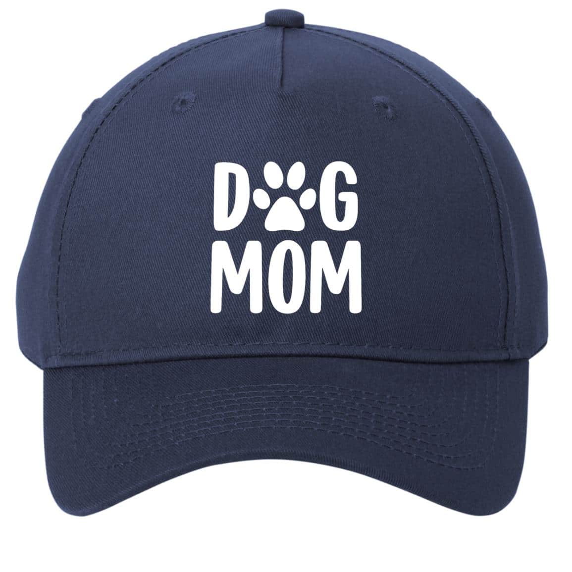 Dog Mom Paw 5-Panel Twill Cap Navy