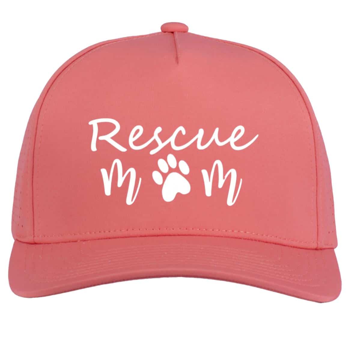 Rescue Mom Weekender Perforated Snapback Cap Pink