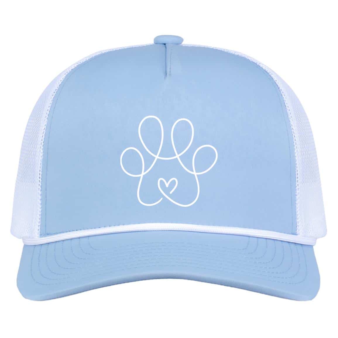 Heart Sketch Weekender Trucker Cap Light Blue