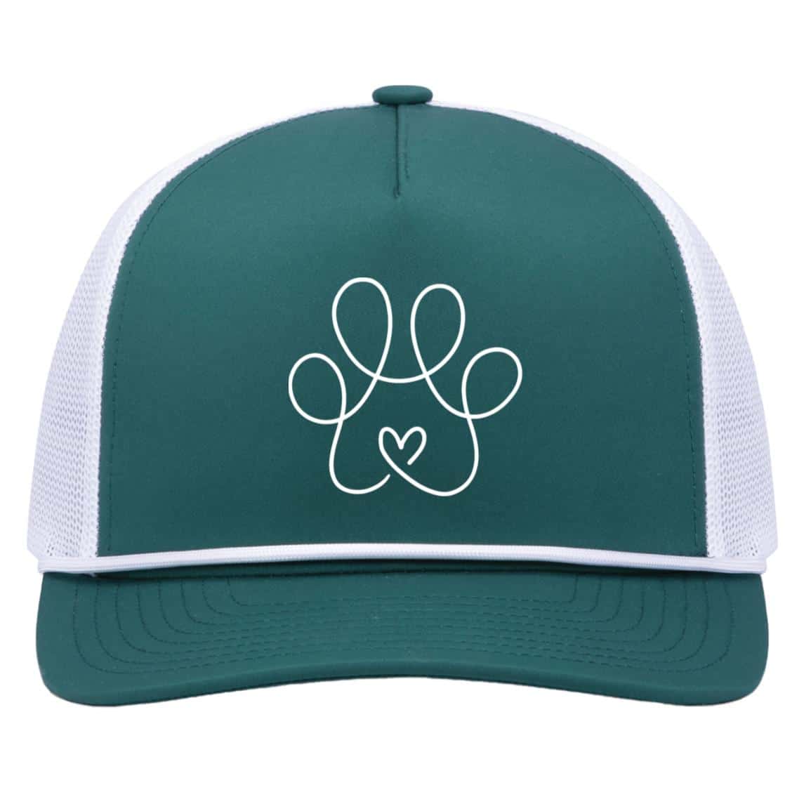 Heart Sketch Weekender Trucker Cap Teal