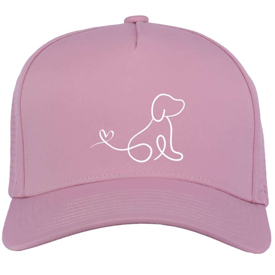 Heart Tail Doggie Weekender Perforated Snapback Cap Light Pink