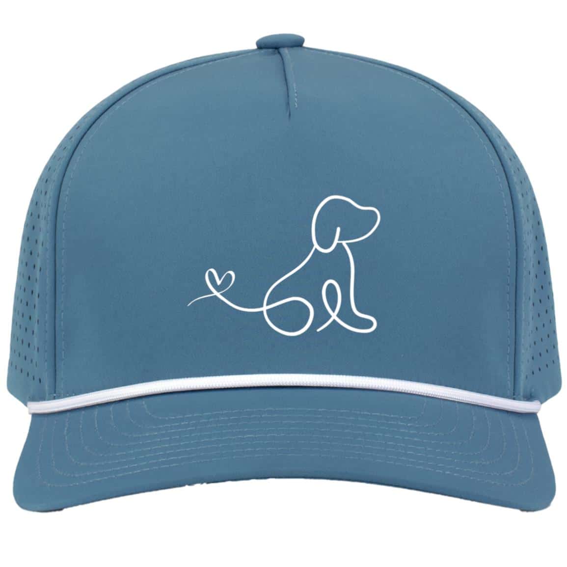 Heart Tail Doggie Weekender Perforated Snapback Cap Blue