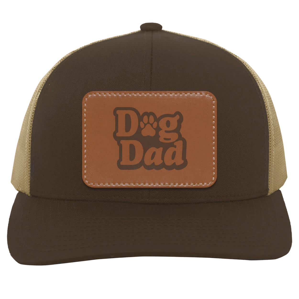 Dog Dad Trucker Snap Back Brown