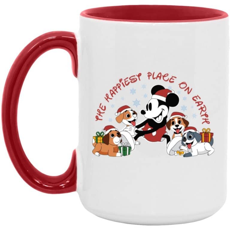 The Happiest Place On Earth Holiday 15oz Accent Mug