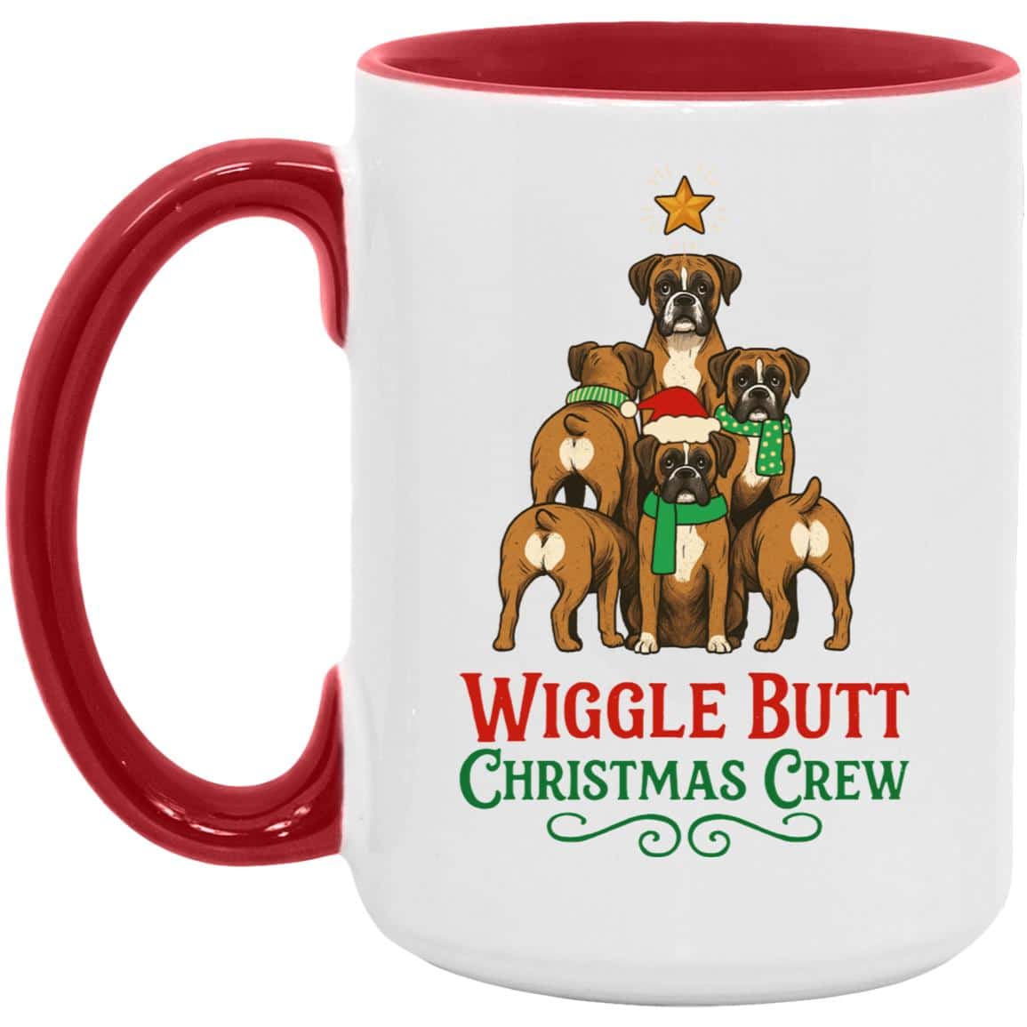 Wiggle Butt Christmas Crew 15oz Accent Mug
