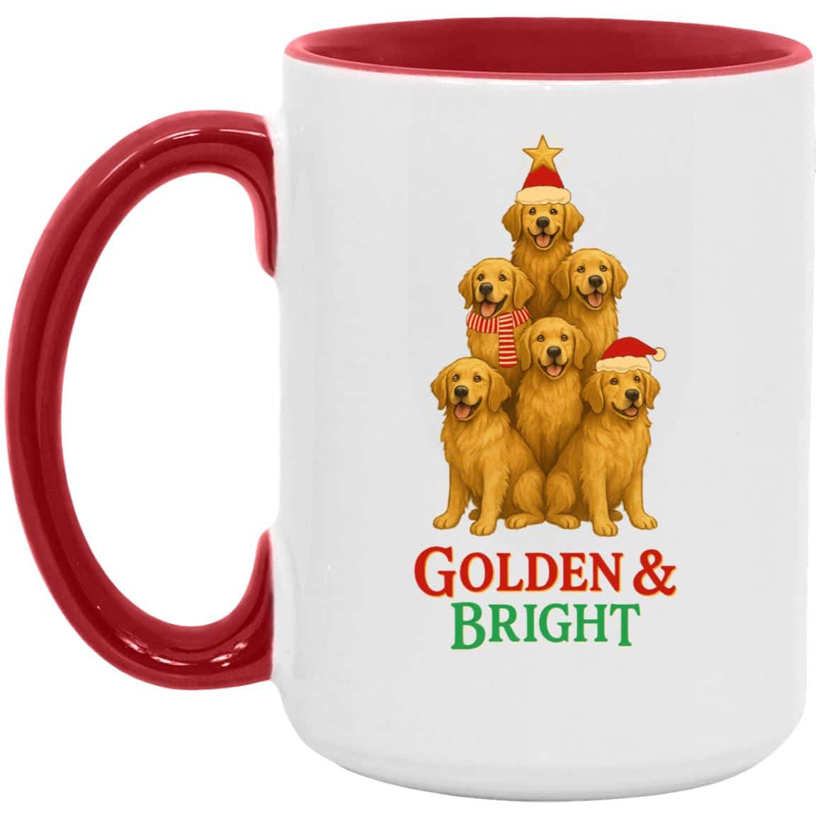 Image of Golden & Bright Golden Retriever 15oz Accent Mug
