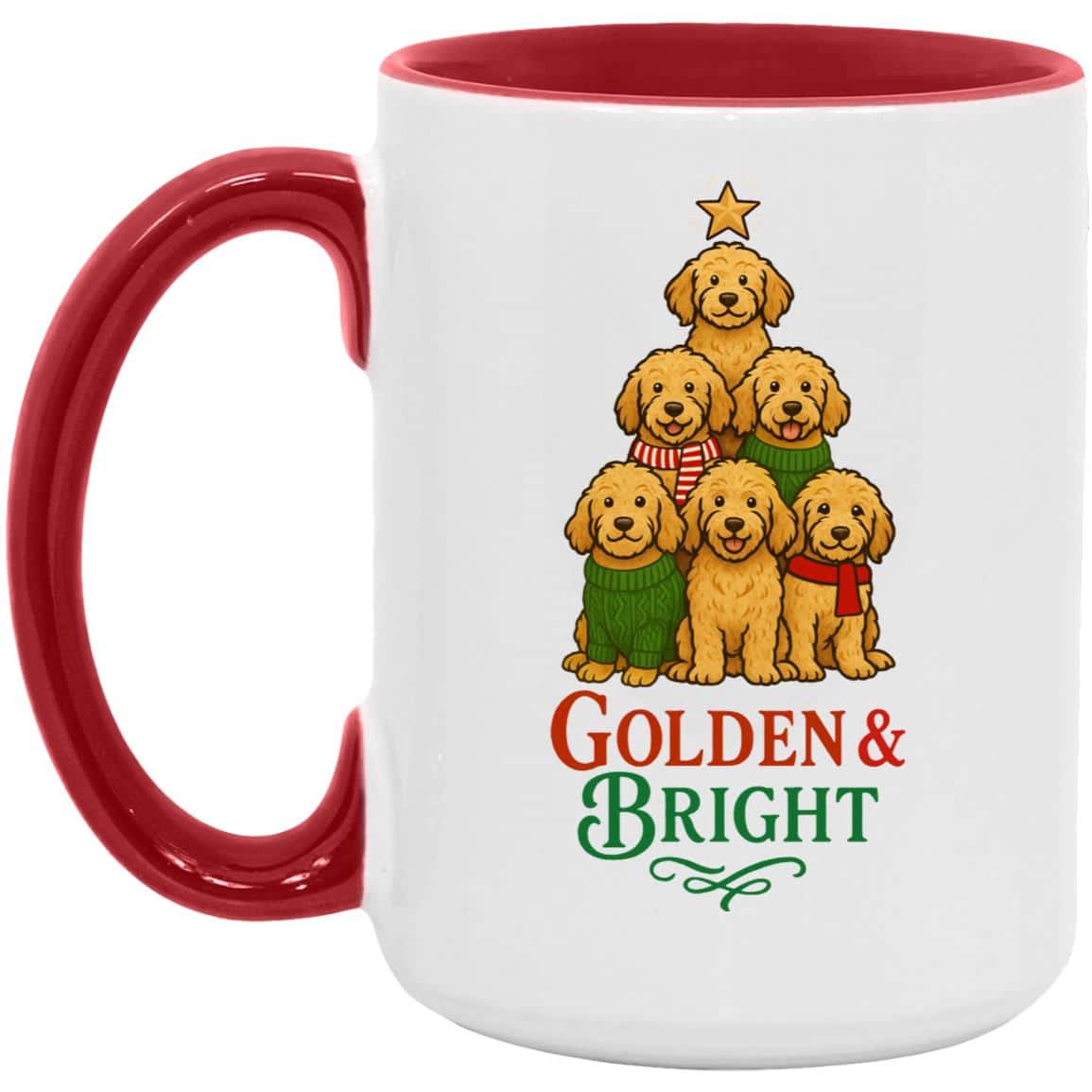 Golden & Bright Doodle 15oz Accent Mug