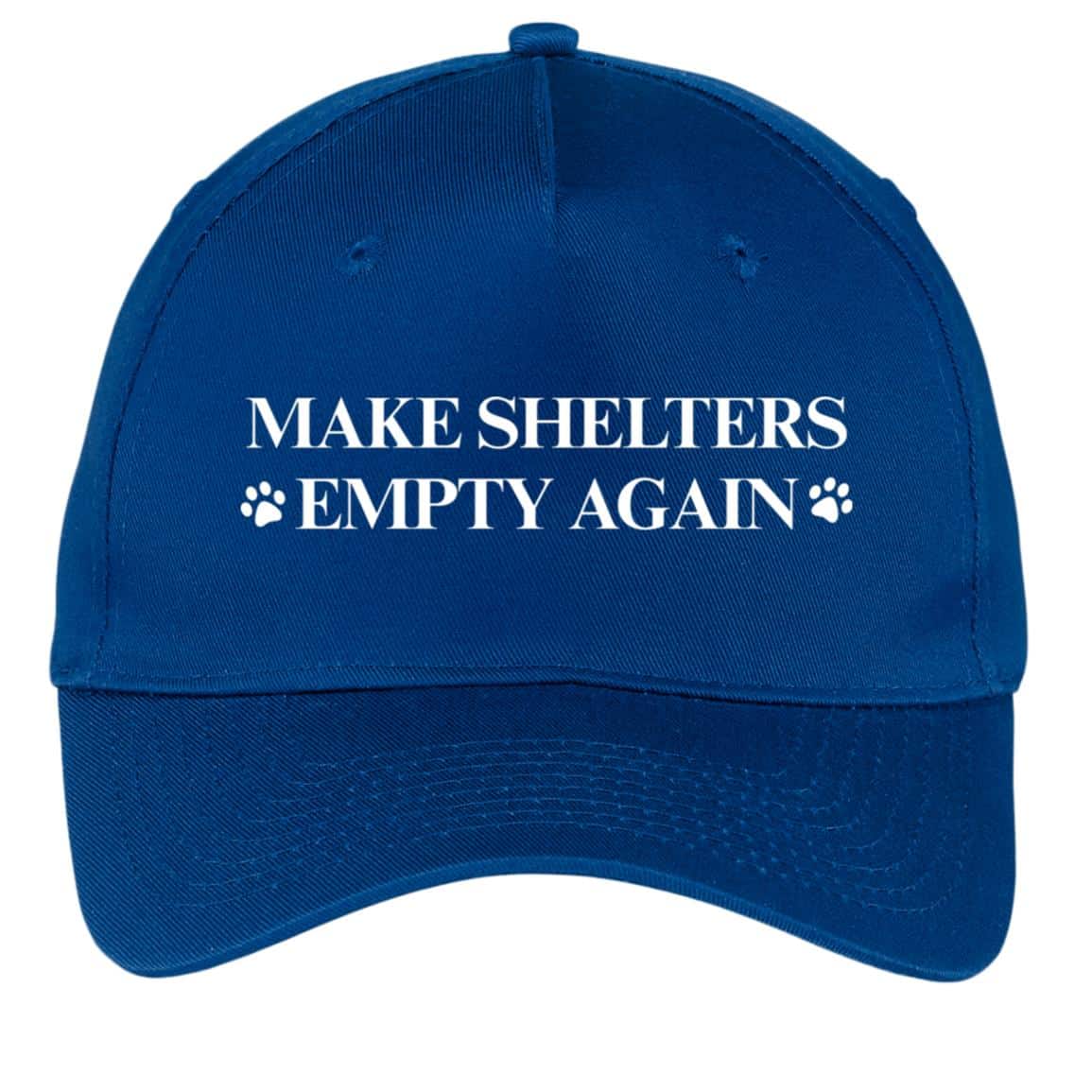 Make Shelters Empty Again™ 5-Panel Twill Cap Blue