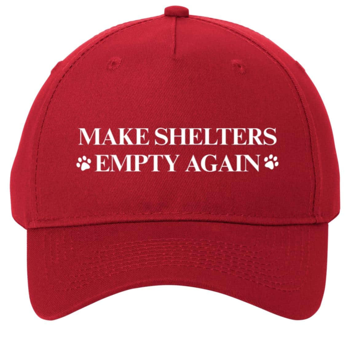 Make Shelters Empty Again™ 5-Panel Twill Cap Red