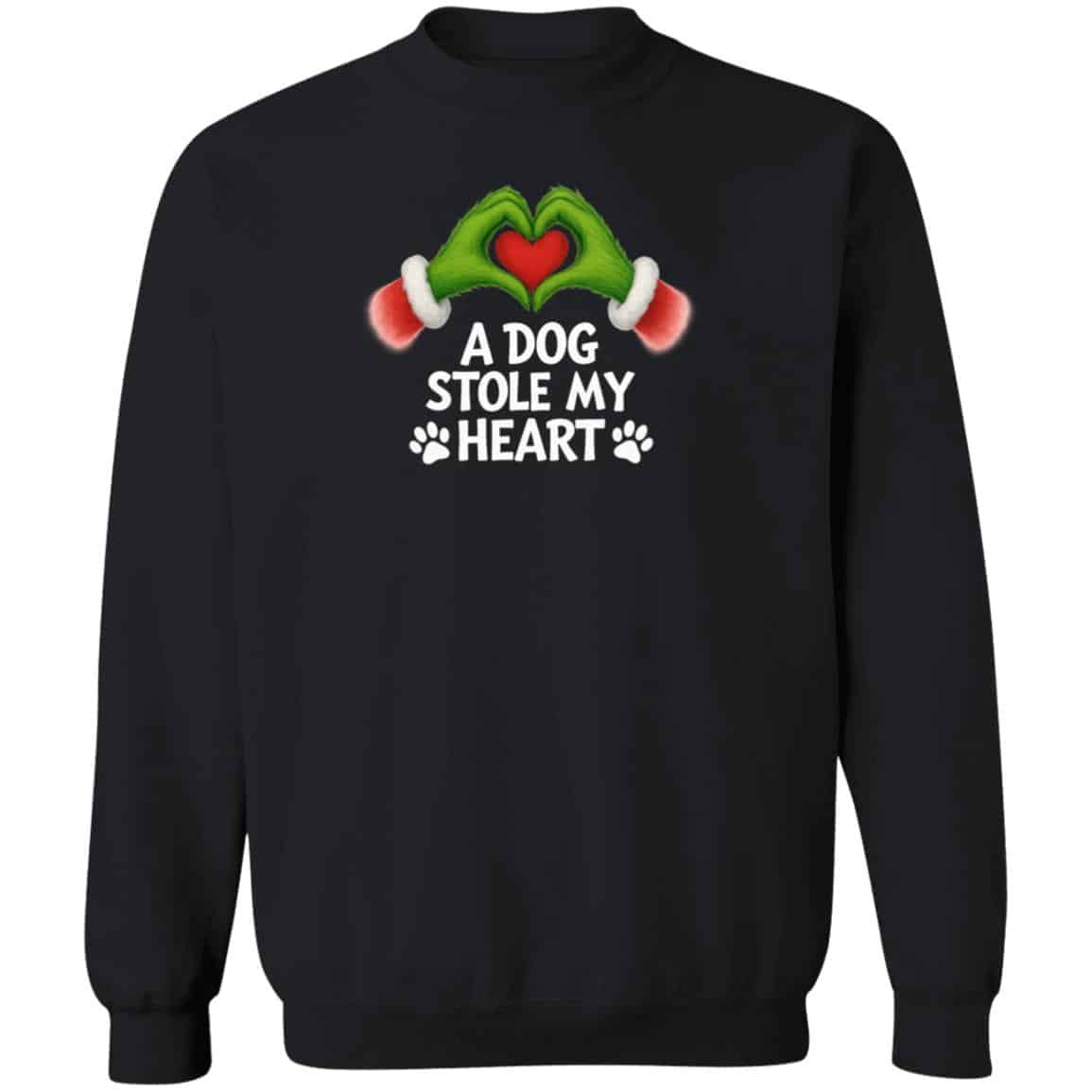 A Dog Stole My Heart Sweatshirt Black