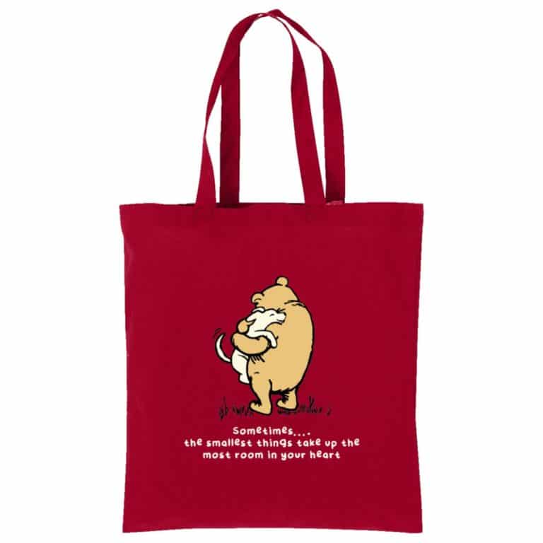 Sometimes The Smallest Things Take Up The Most Room In Your Heart Cotton Tote Red