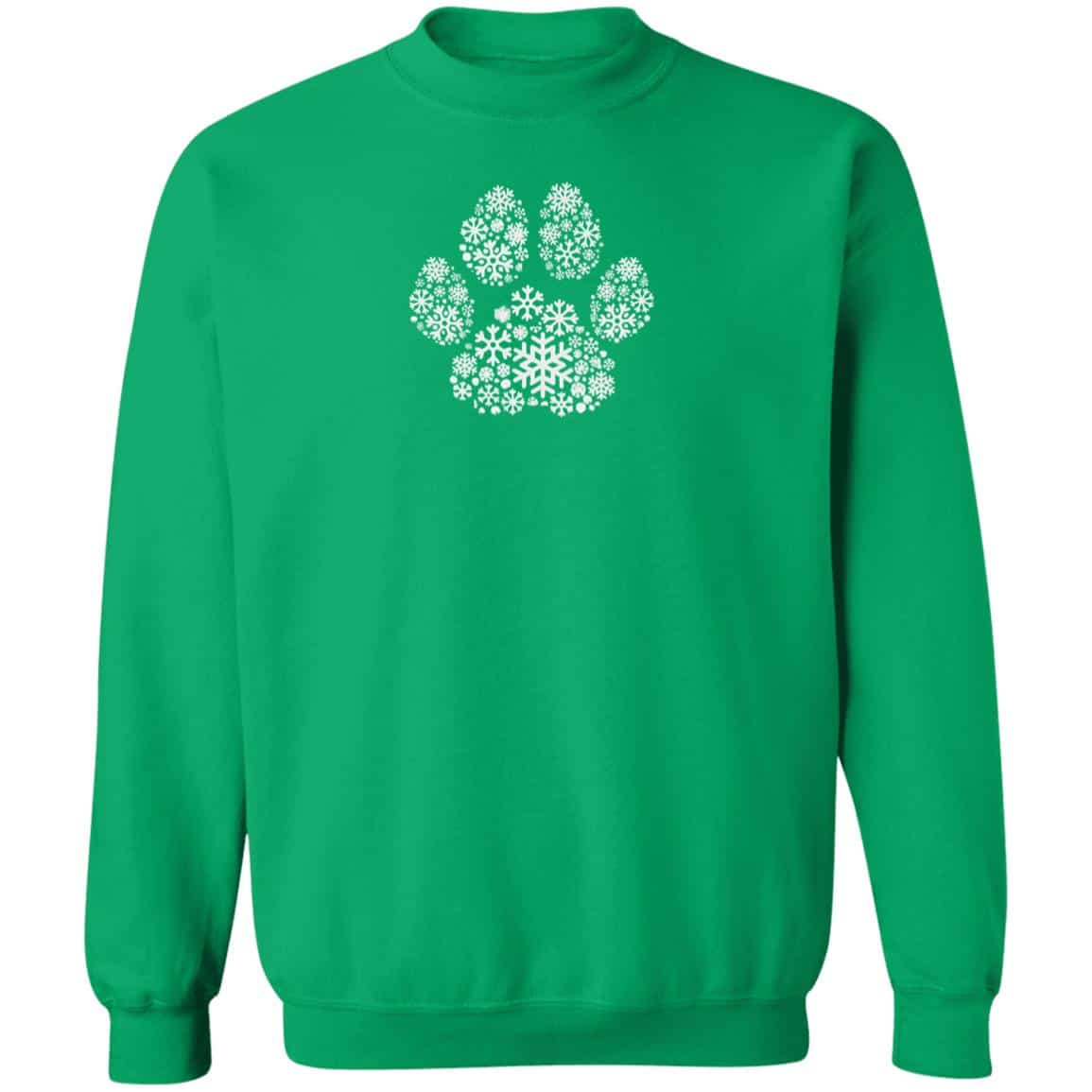 Snowflake Paw Sweatshirt Irish Green