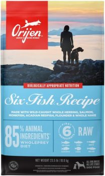 ORIJEN Grain Free Poultry Free High Protein Dry Dog Food Six Fish Recipe