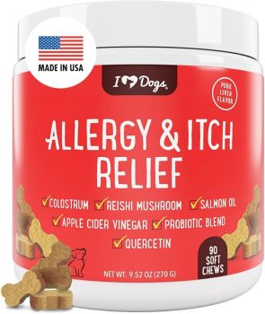 iHeartDogs Allergy & Itch Relief for Dogs with Salmon Oil