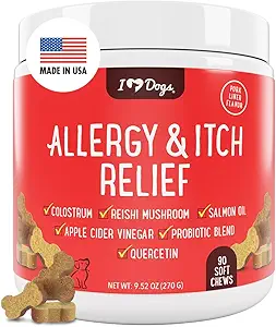 iHeartDogs Allergy & Itch Relief for Dogs with Salmon Oil