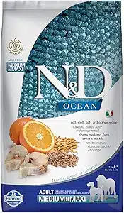 Farmina N&D Ocean Dog Dry Med/Maxi Cod Spelt Oats Orange