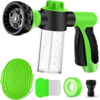Dog Wash Sprayer Outdoor, 8-in-1 Dog Sprayer Hose Attachment