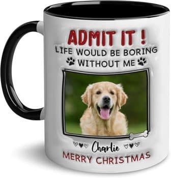 Personalized Dog Mug Admit It Life Would Be Boring Without Me Mug