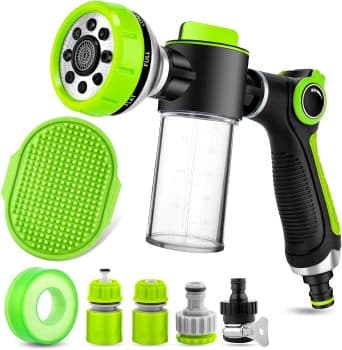 Dog Washing Hose Attachment, 8-in-1 Sprayer Mode Garden Hose Nozzle
