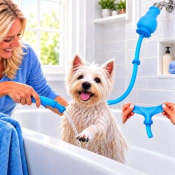
Rinseroo Dog Spot Washer – 6ft Slip-On Shower Hose for Easy Pet Rinsing