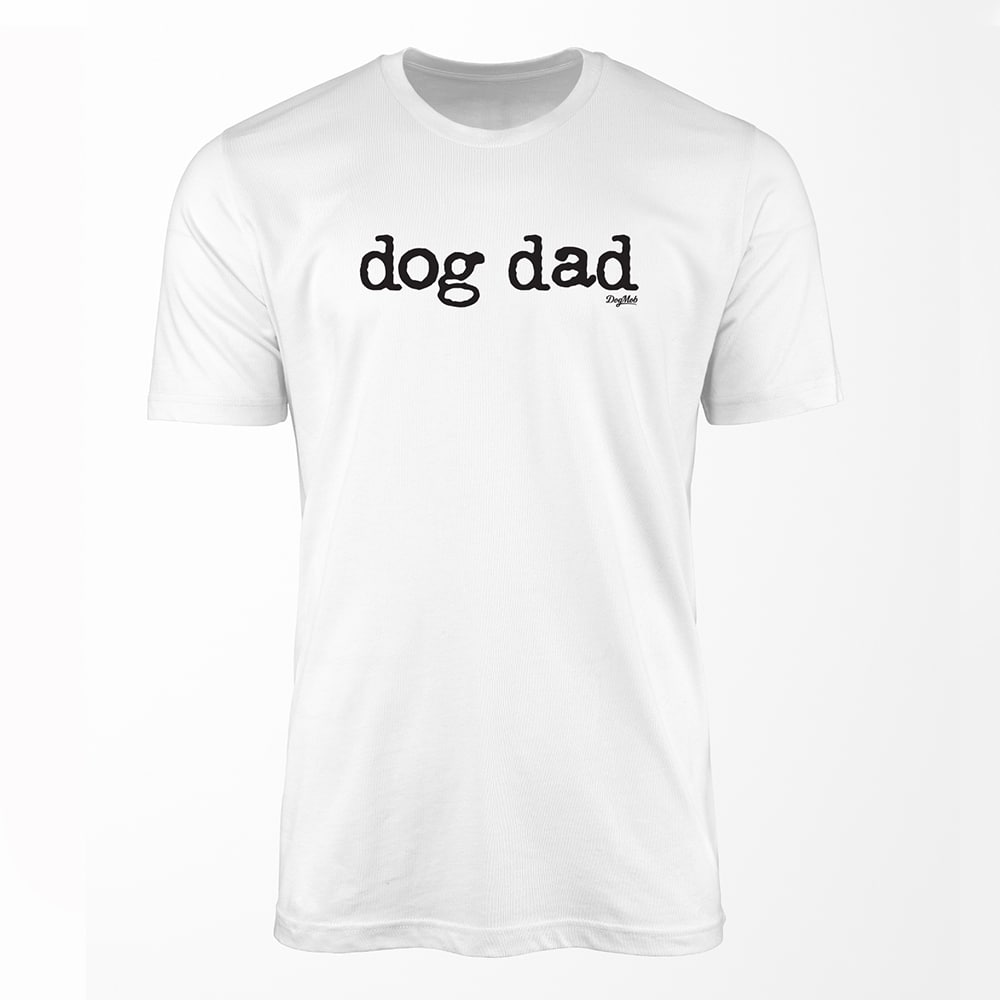 Dog Dad Premium Crew Neck Tee White