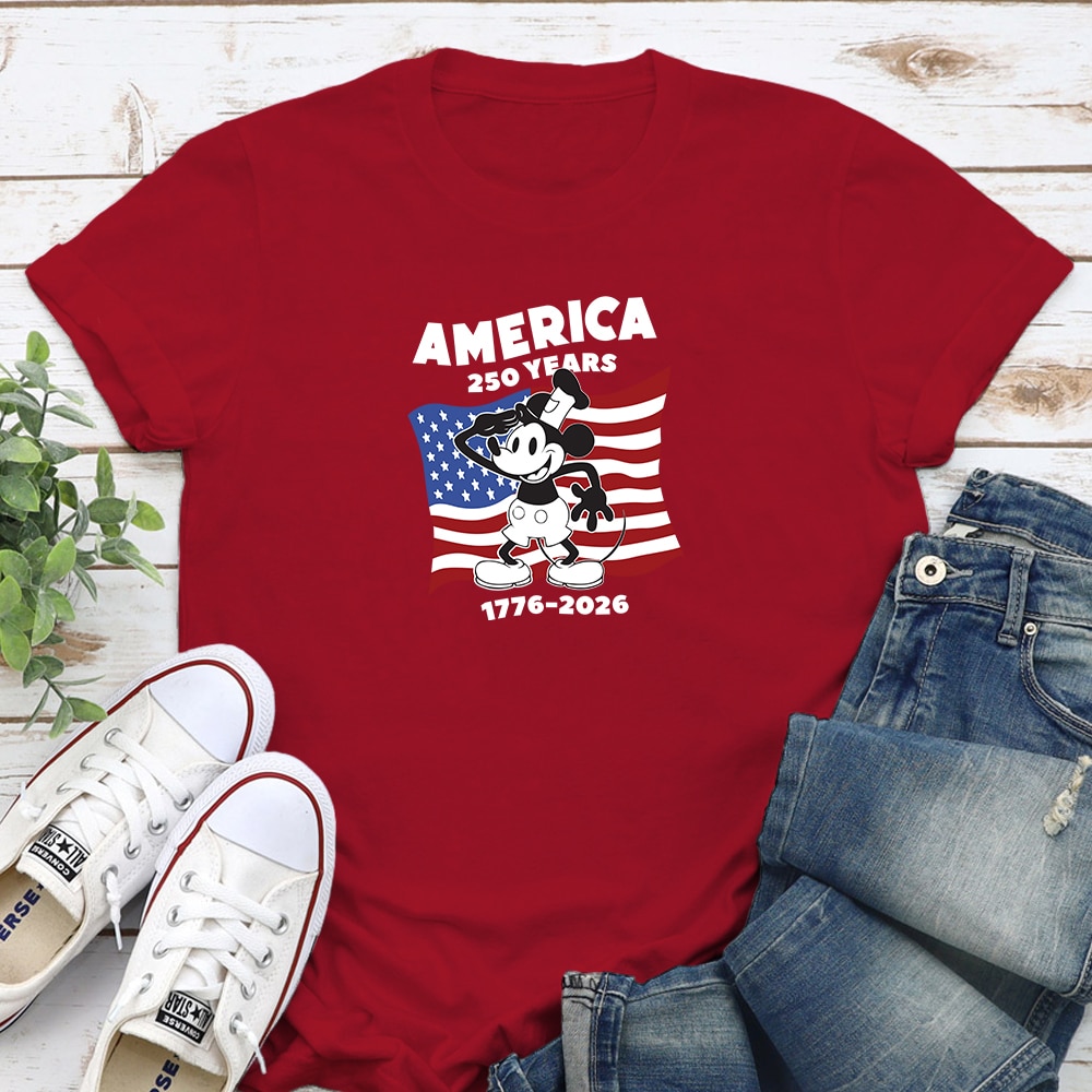 America 250 Years Willie Flag Standard Tee Red