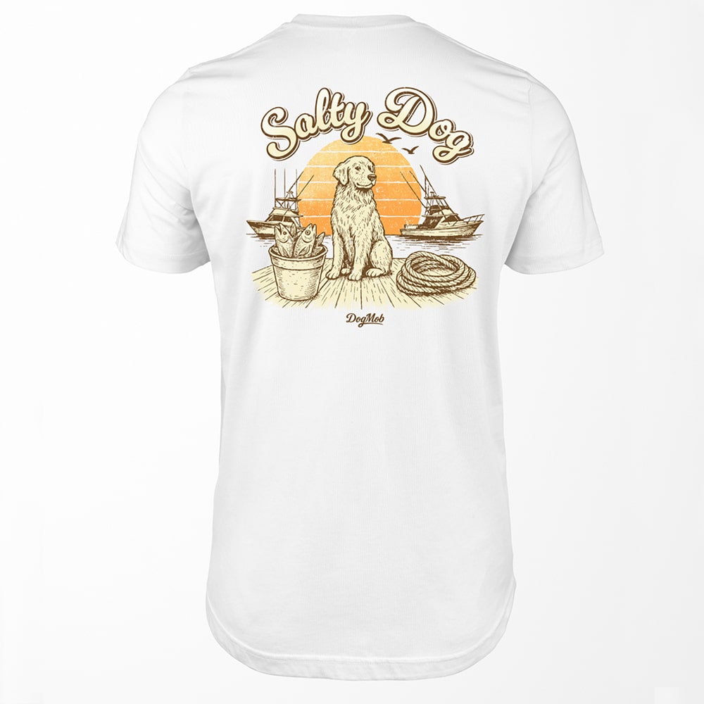 Salty Dog Premium Crew Neck Tee White